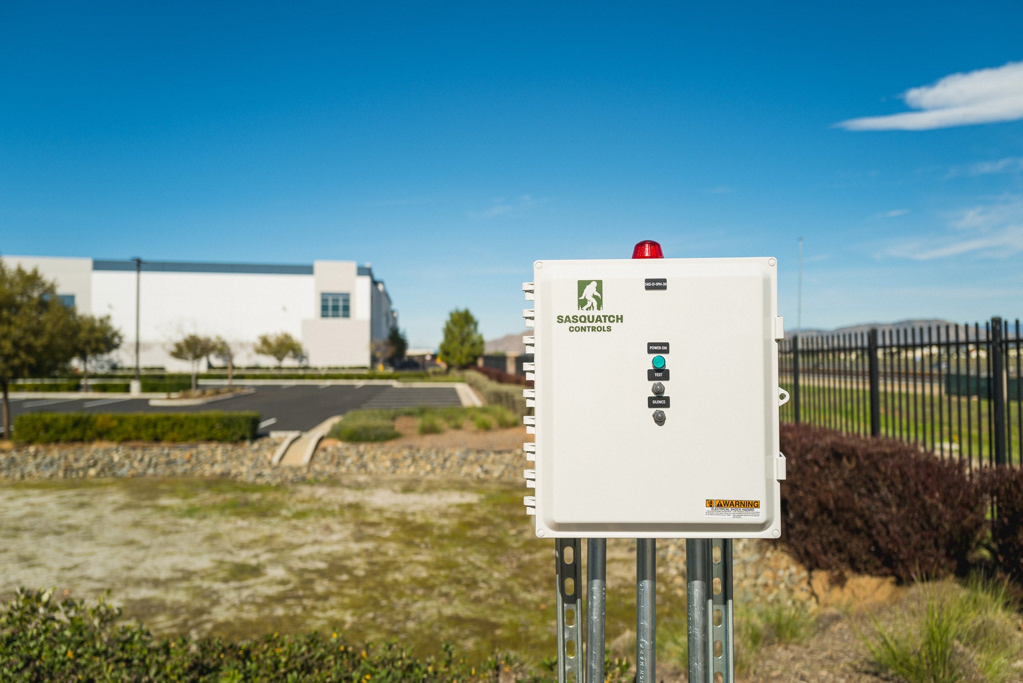 Single Phase Duplex Control Panel - mounted outside, front 