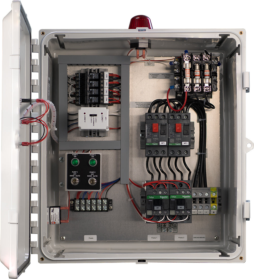 Three Phase Duplex Control Panel - Inside View