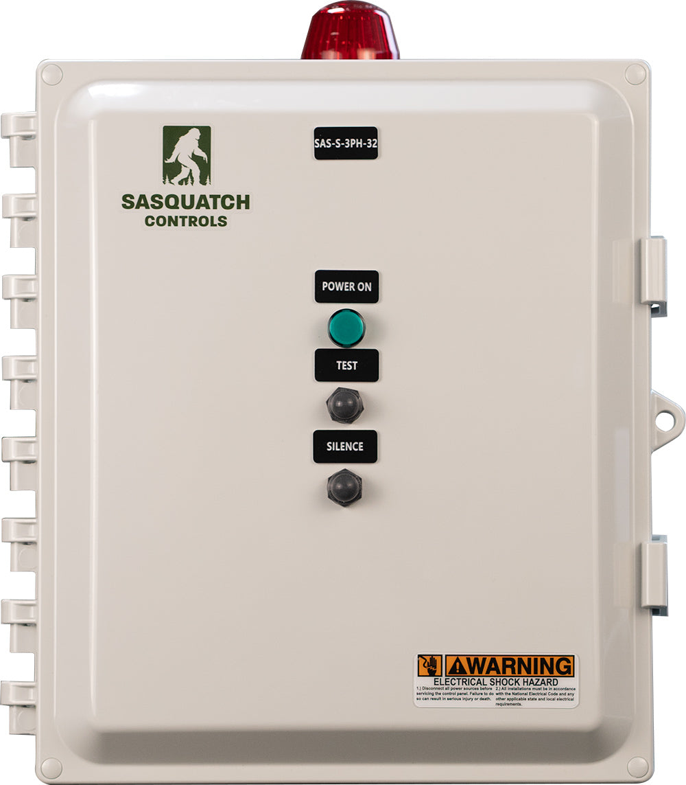 Three Phase Simplex Control Panel - Front View