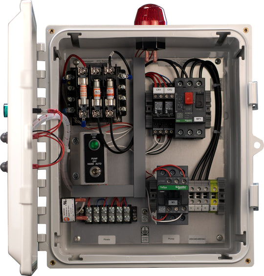 Three Phase Simplex Control Panel - Inside View